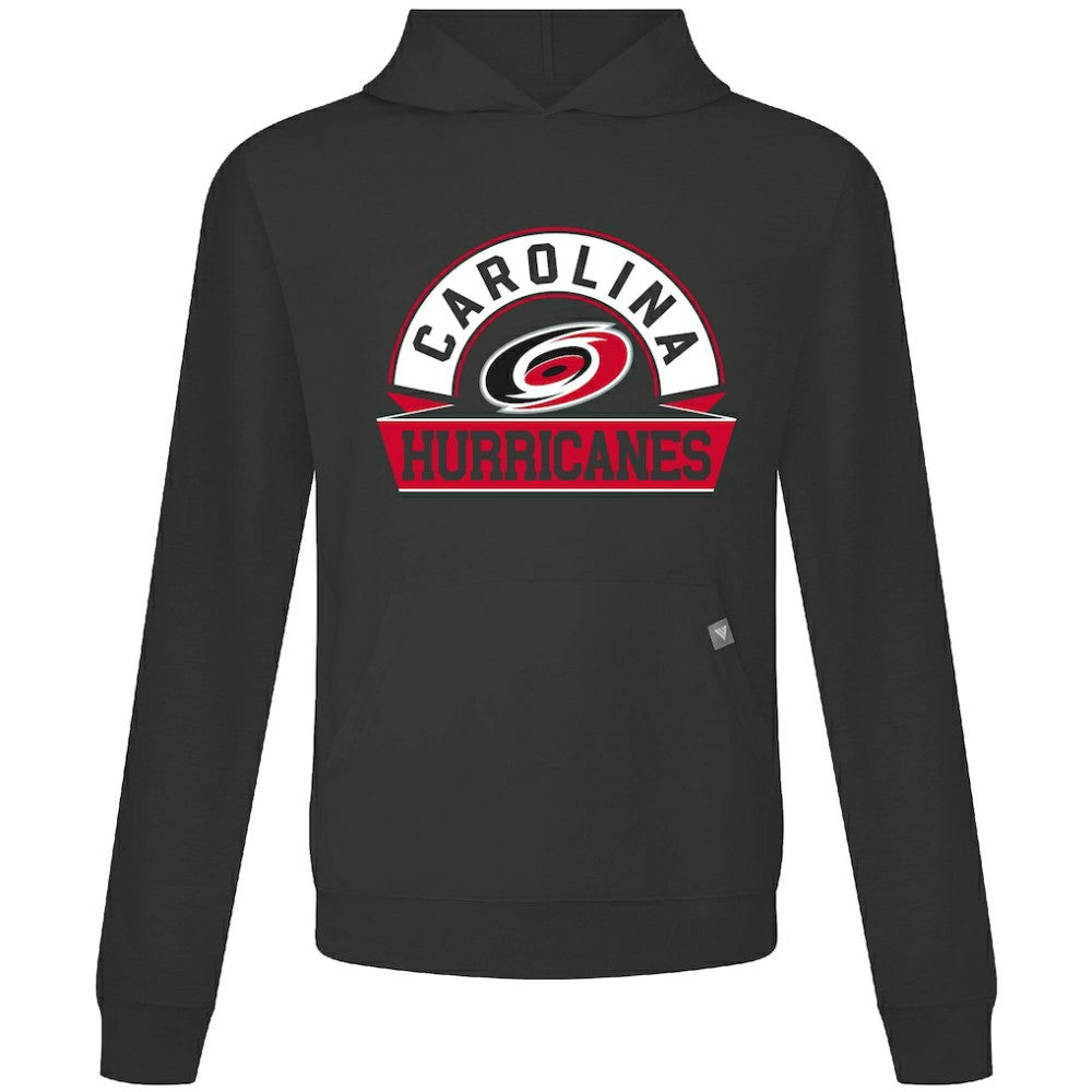 NHL Black Carolina Hurricanes Levelwear Relay Banner Arch Pullover Hoodie