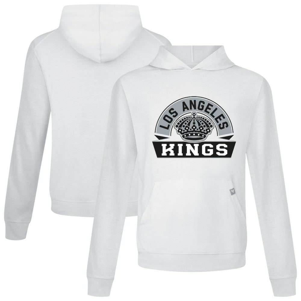 NHL White Los Angeles Kings Levelwear Relay Banner Arch Pullover Hoodie