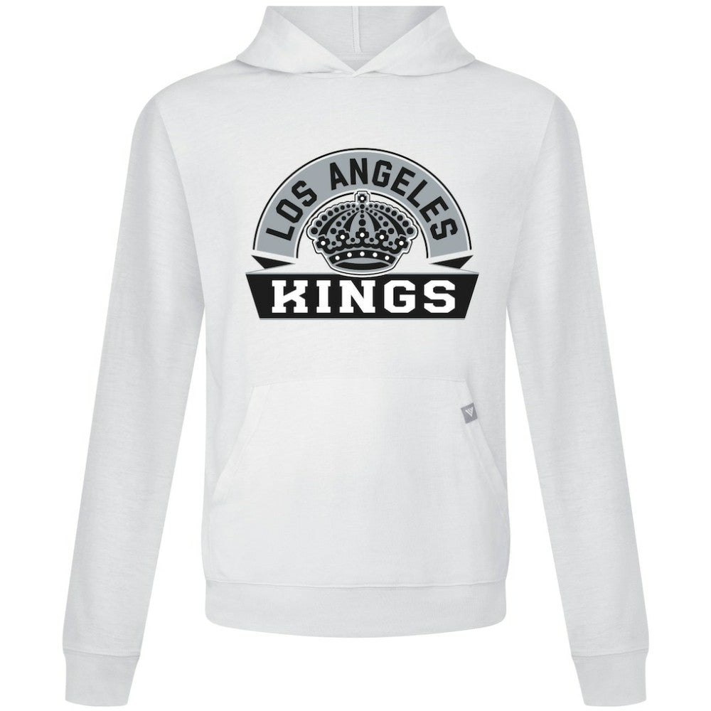 NHL White Los Angeles Kings Levelwear Relay Banner Arch Pullover Hoodie