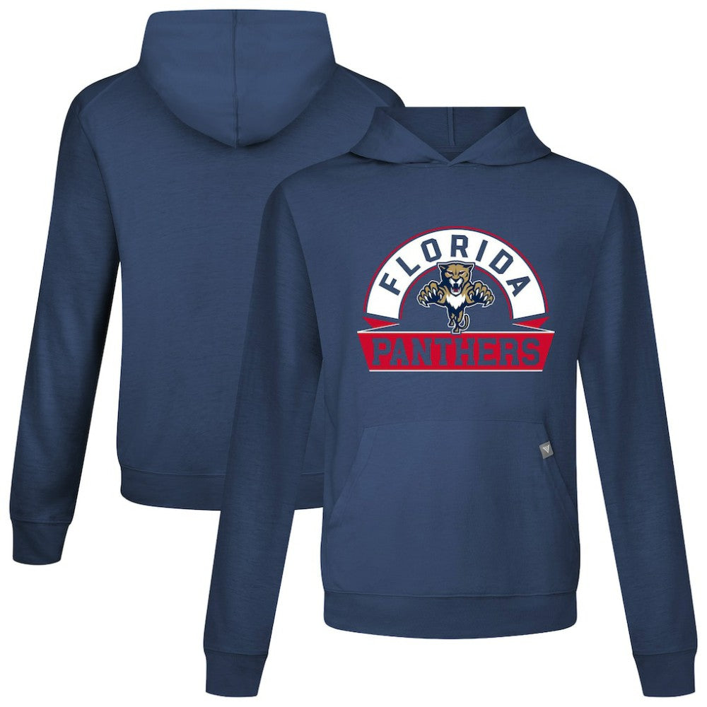 NHL Navy Florida Panthers Levelwear Relay Banner Arch Pullover Hoodie