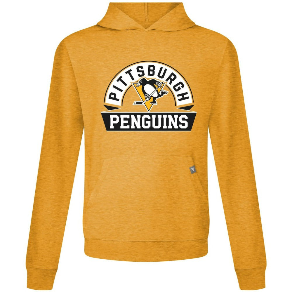NHL Gold Pittsburgh Penguins Levelwear Relay Banner Arch Pullover Hoodie