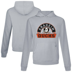 NHL Gray Anaheim Ducks Levelwear Relay Banner Arch Pullover Hoodie