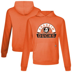 NHL Orange Anaheim Ducks Levelwear Relay Banner Arch Pullover Hoodie