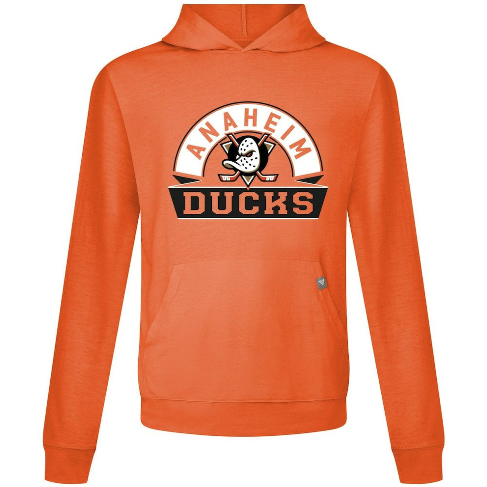 NHL Orange Anaheim Ducks Levelwear Relay Banner Arch Pullover Hoodie
