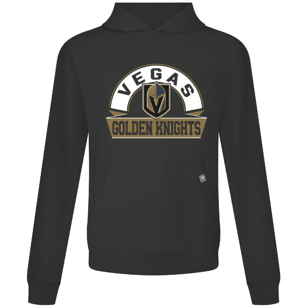 NHL Black Vegas Golden Knights Levelwear Relay Banner Arch Pullover Hoodie