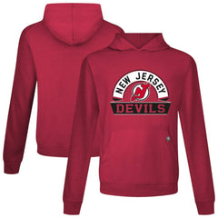 NHL Red New Jersey Devils Levelwear Relay Banner Arch Pullover Hoodie