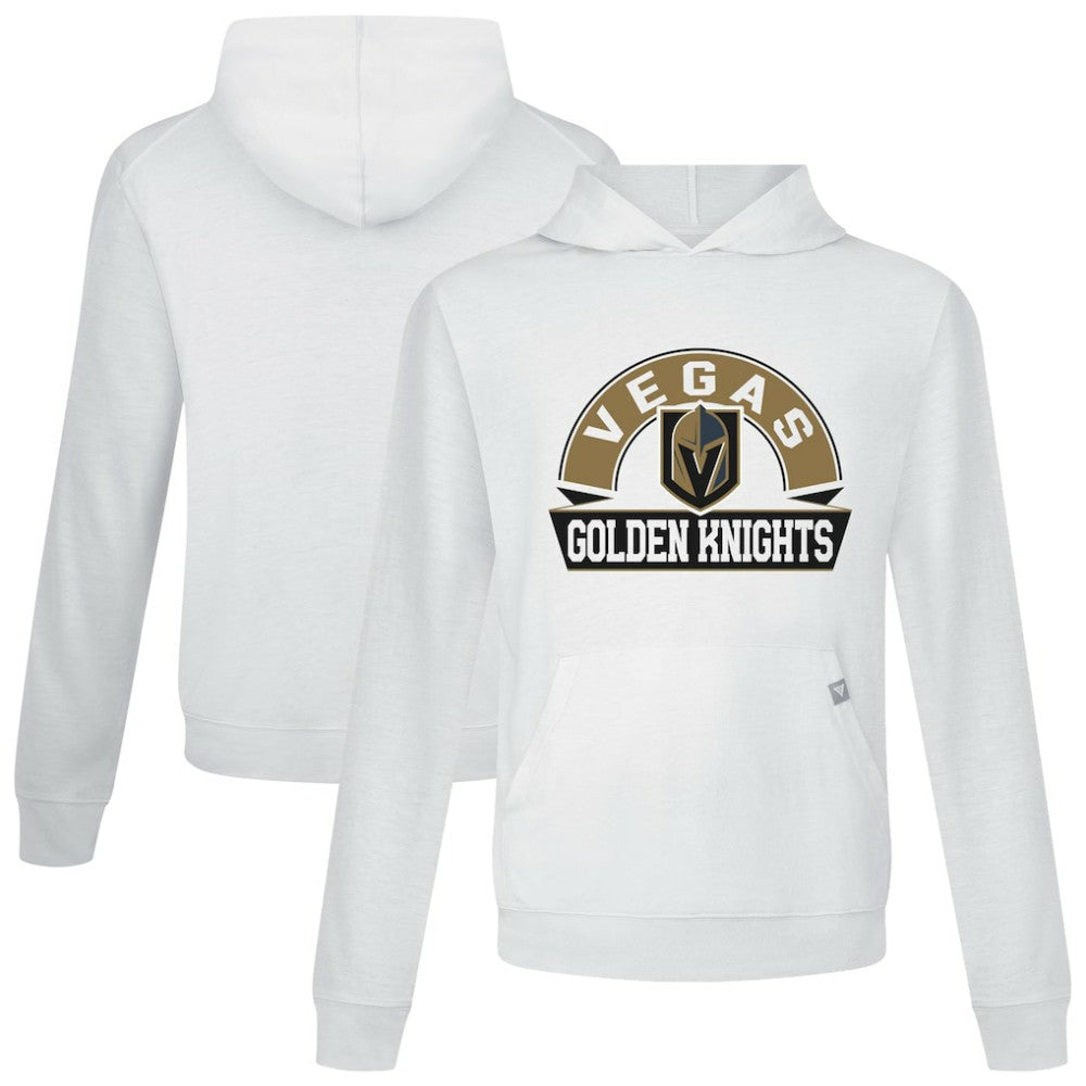 NHL White Vegas Golden Knights Levelwear Relay Banner Arch Pullover Hoodie