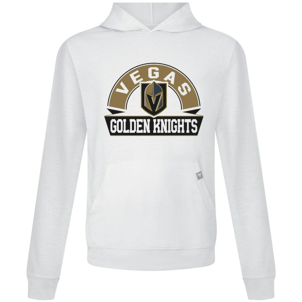 NHL White Vegas Golden Knights Levelwear Relay Banner Arch Pullover Hoodie