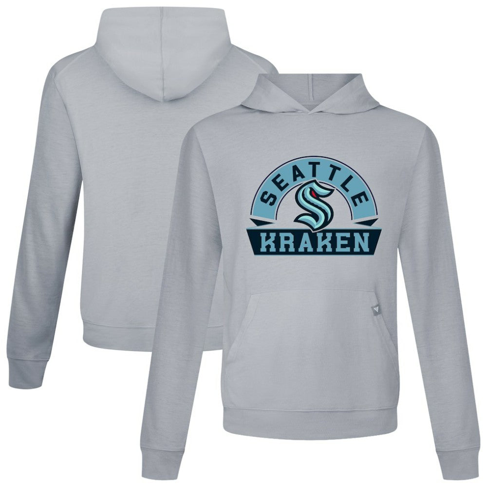 NHL Gray Seattle Kraken Levelwear Relay Banner Arch Pullover Hoodie