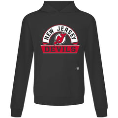 NHL Black New Jersey Devils Levelwear Relay Banner Arch Pullover Hoodie