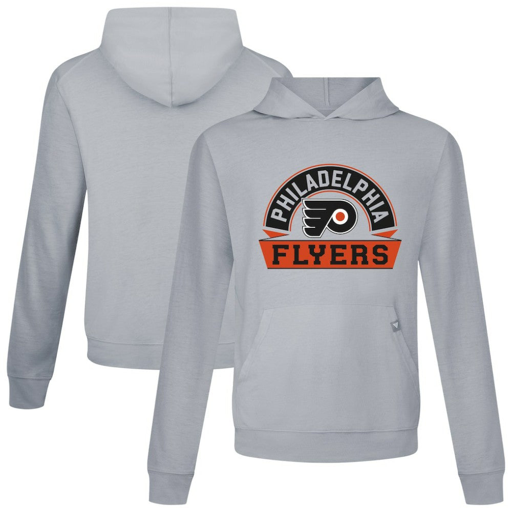 NHL Gray Philadelphia Flyers Levelwear Relay Banner Arch Pullover Hoodie