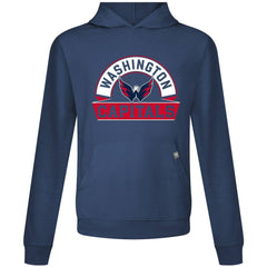 NHL Navy Washington Capitals Levelwear Relay Banner Arch Pullover Hoodie