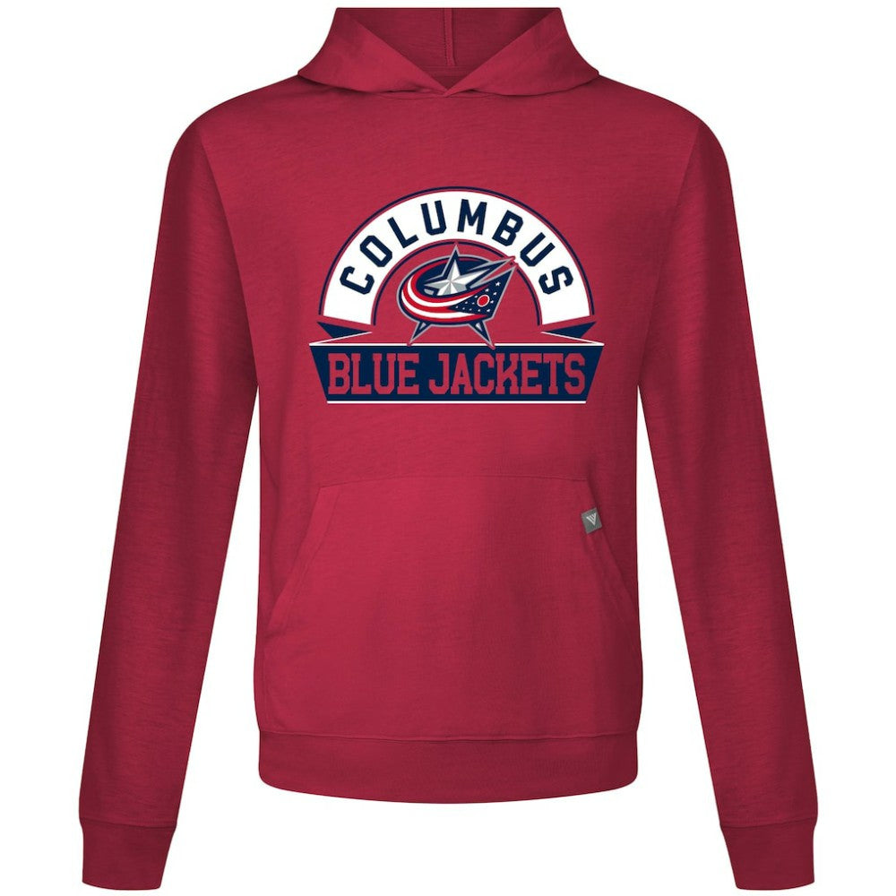 NHL Red Columbus Blue Jackets Levelwear Relay Banner Arch Pullover Hoodie