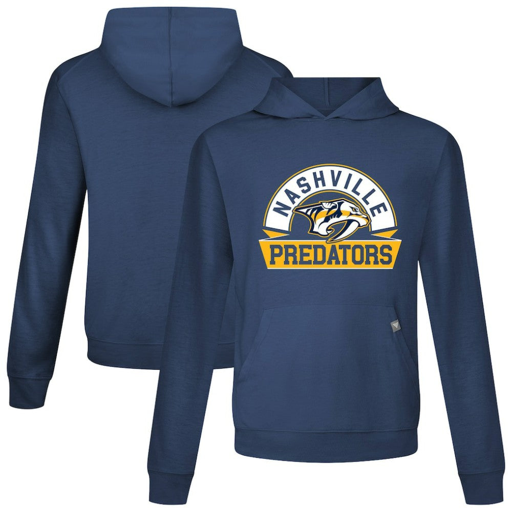 NHL Navy Nashville Predators Levelwear Relay Banner Arch Pullover Hoodie