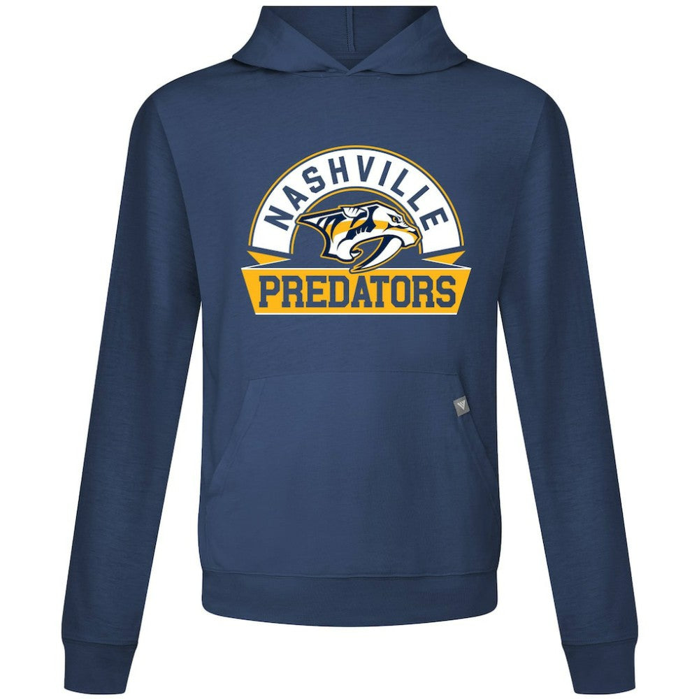 NHL Navy Nashville Predators Levelwear Relay Banner Arch Pullover Hoodie