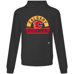 NHL Black Calgary Flames Levelwear Relay Banner Arch Pullover Hoodie