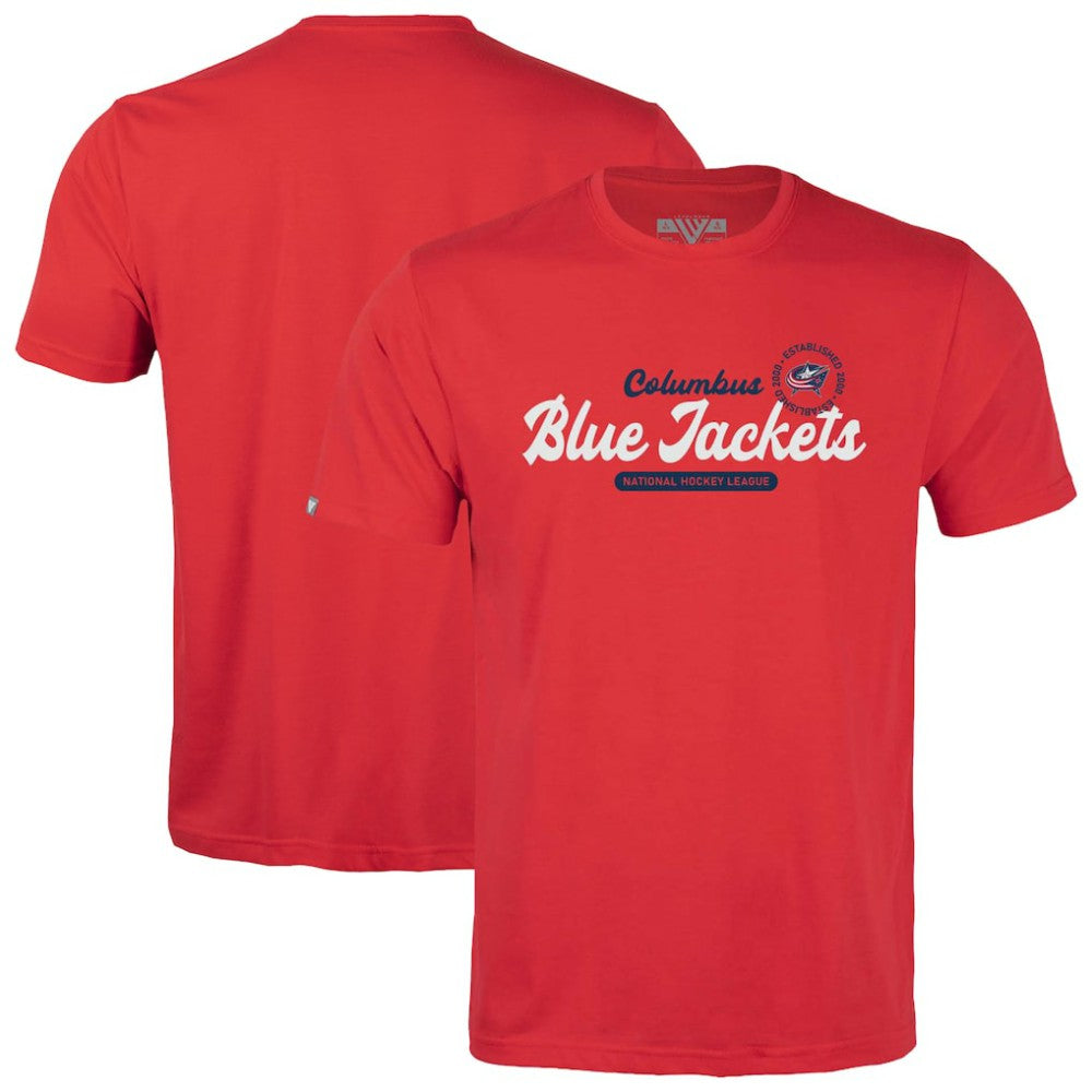 NHL Red Columbus Blue Jackets Levelwear Youth Little Richmond Monument T-Shirt