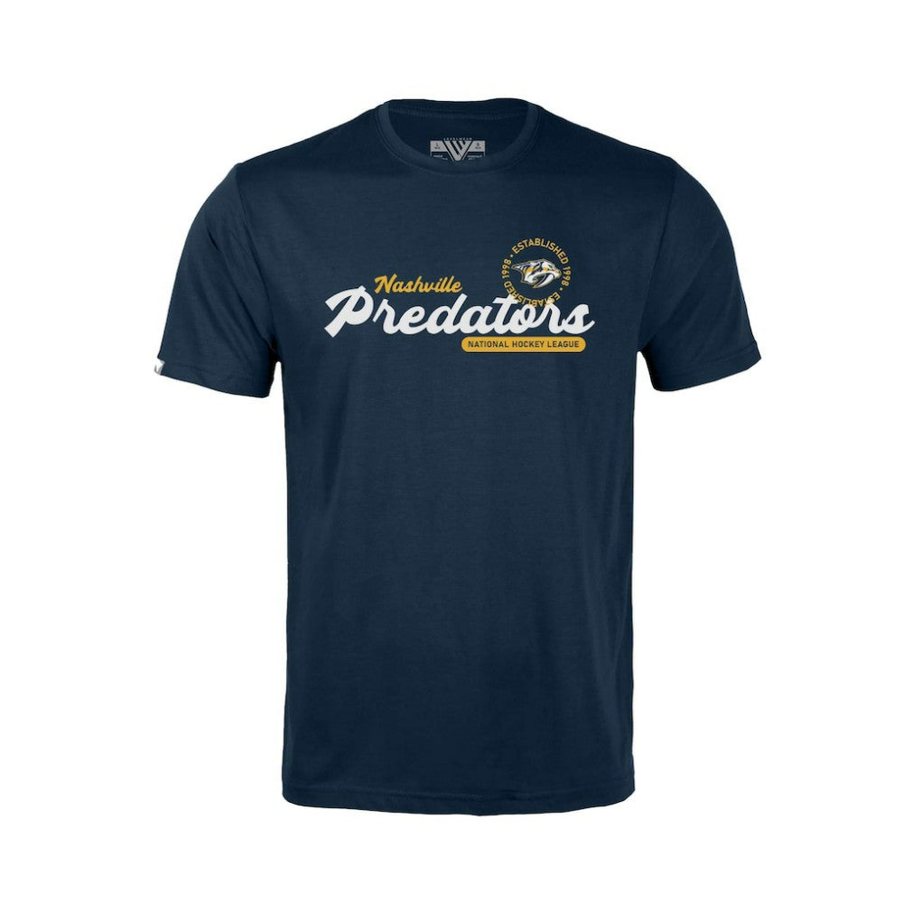 NHL Navy Nashville Predators Levelwear Youth Little Richmond Monument T-Shirt