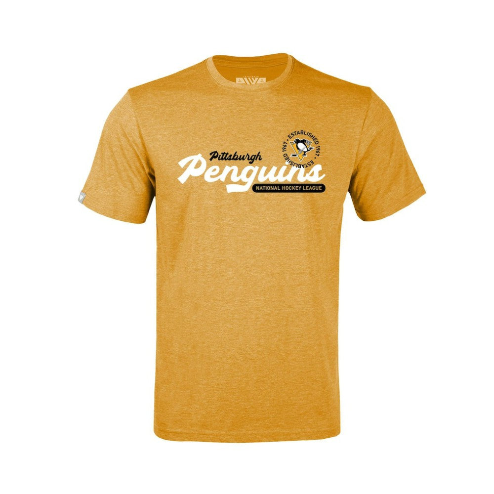 NHL Gold Pittsburgh Penguins Levelwear Youth Little Richmond Monument T-Shirt