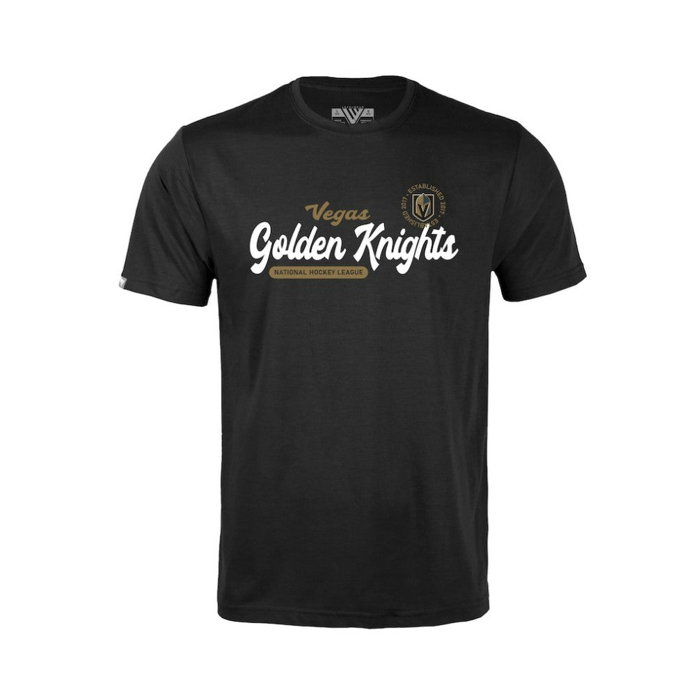 NHL Black Vegas Golden Knights Levelwear Youth Little Richmond Monument T-Shirt