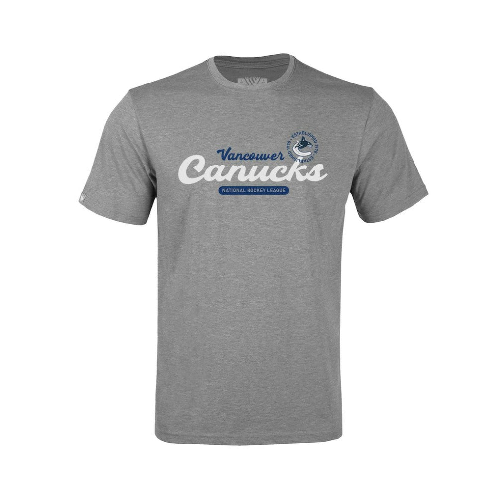 NHL Gray Vancouver Canucks Levelwear Youth Little Richmond Monument T-Shirt