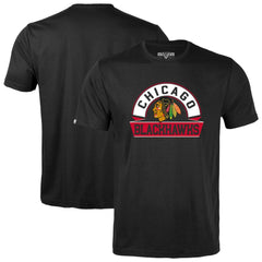 NHL Black Chicago Blackhawks Levelwear Youth Little Richmond Banner Arch T-Shirt