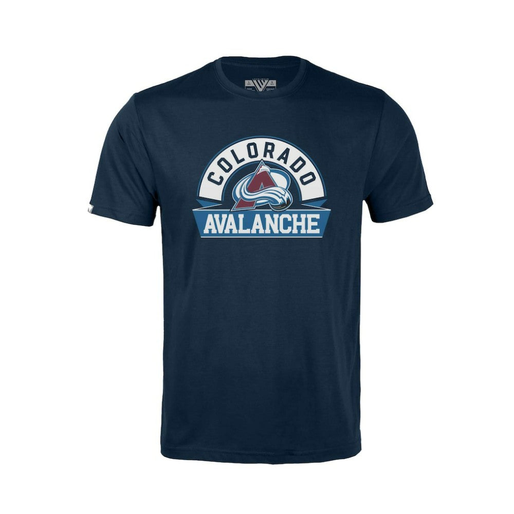 NHL Navy Colorado Avalanche Levelwear Youth Little Richmond Banner Arch T-Shirt