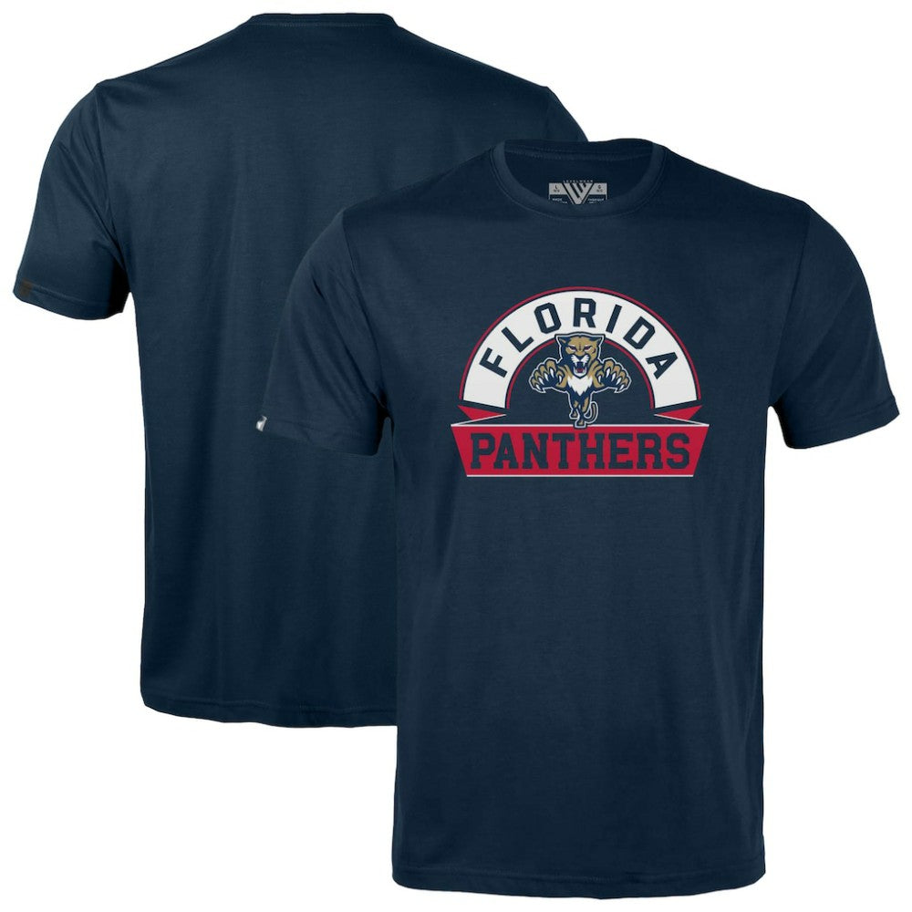 NHL Navy Florida Panthers Levelwear Youth Little Richmond Banner Arch T-Shirt