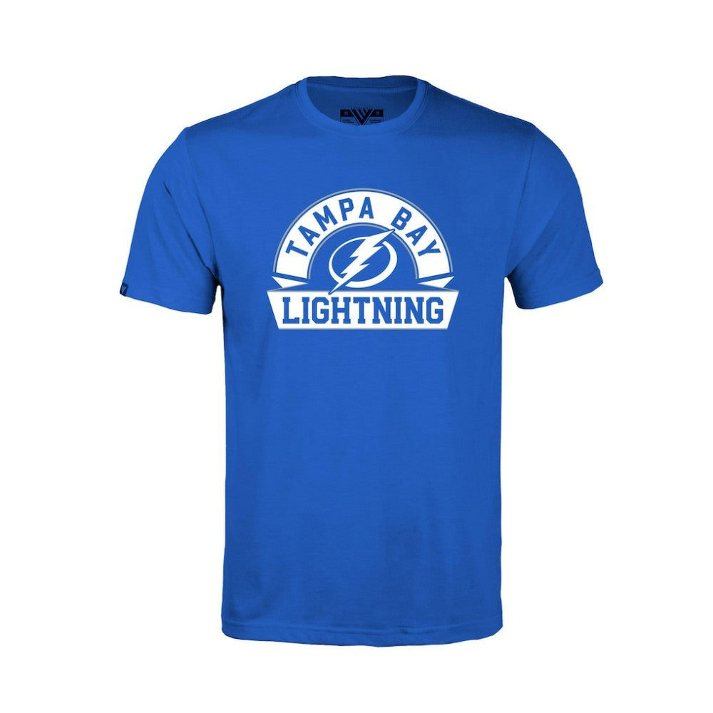 NHL Royal Tampa Bay Lightning Levelwear Youth Little Richmond Banner Arch T-Shirt