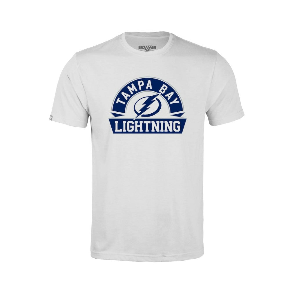NHL White Tampa Bay Lightning Levelwear Youth Little Richmond Banner Arch T-Shirt