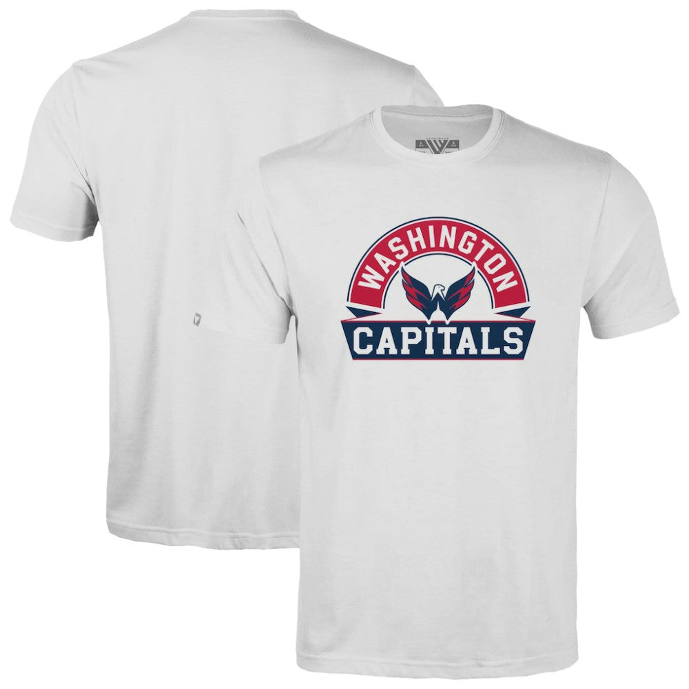 NHL White Washington Capitals Levelwear Youth Little Richmond Banner Arch T-Shirt