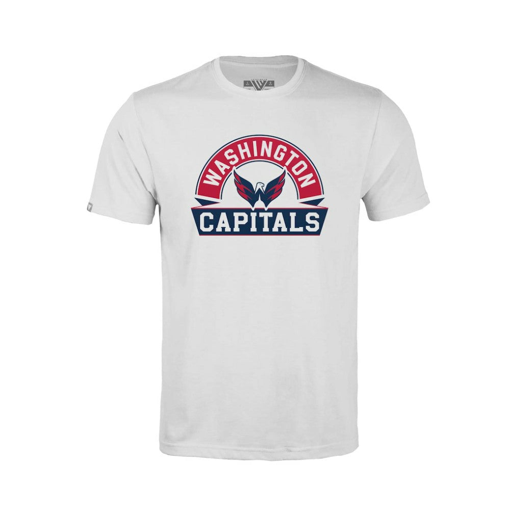 NHL White Washington Capitals Levelwear Youth Little Richmond Banner Arch T-Shirt