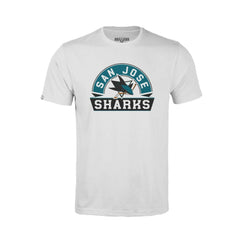 NHL White San Jose Sharks Levelwear Youth Little Richmond Banner Arch T-Shirt