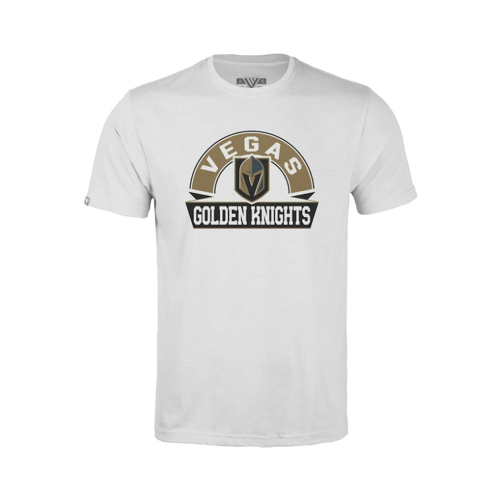 NHL White Vegas Golden Knights Levelwear Youth Little Richmond Banner Arch T-Shirt