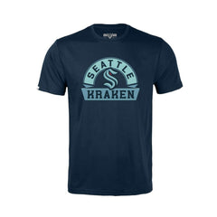 NHL Navy Seattle Kraken Levelwear Youth Little Richmond Banner Arch T-Shirt