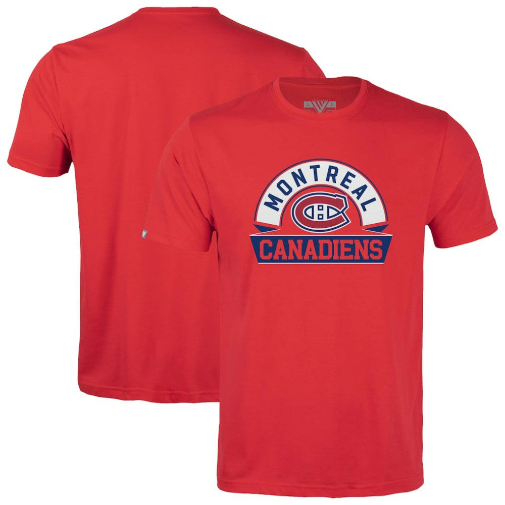 NHL Red Montreal Canadiens Levelwear Youth Little Richmond Banner Arch T-Shirt