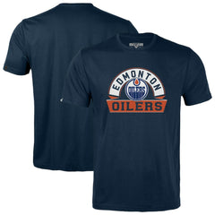 NHL Navy Edmonton Oilers Levelwear Youth Little Richmond Banner Arch T-Shirt