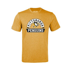 NHL Gold Pittsburgh Penguins Levelwear Youth Little Richmond Banner Arch T-Shirt