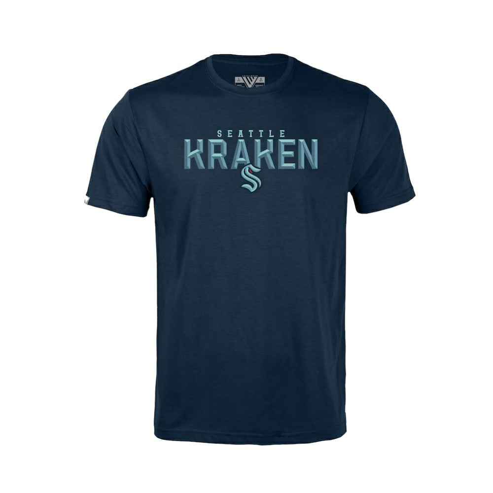 NHL Deep Sea Blue Seattle Kraken Levelwear Youth Little Richmond Carve T-Shirt