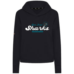 NHL Black San Jose Sharks Levelwear Women's Sweet Monument Tri-Blend Cropped Pullover Hoodie