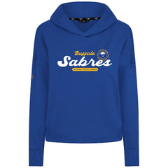 NHL Royal Buffalo Sabres Levelwear Women's Sweet Monument Tri-Blend Cropped Pullover Hoodie
