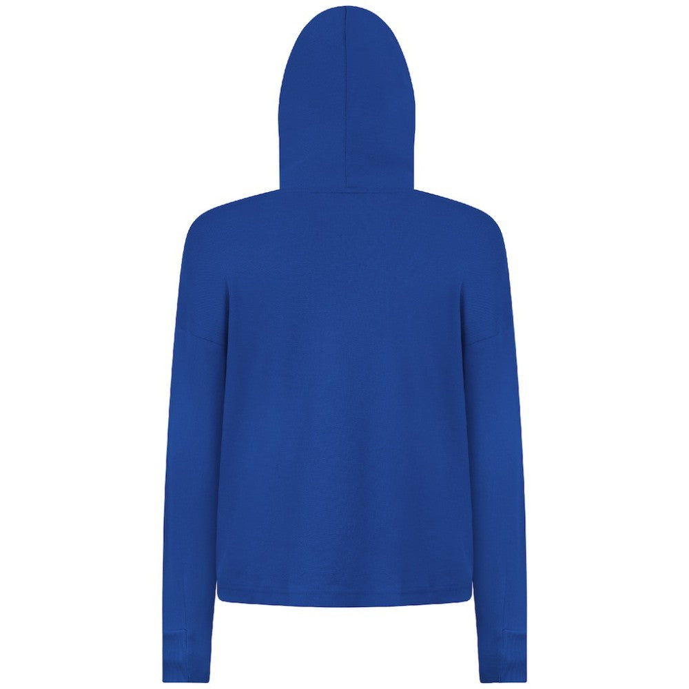 NHL Royal Buffalo Sabres Levelwear Women's Sweet Monument Tri-Blend Cropped Pullover Hoodie