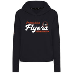 NHL Black Philadelphia Flyers Levelwear Women's Sweet Monument Tri-Blend Cropped Pullover Hoodie