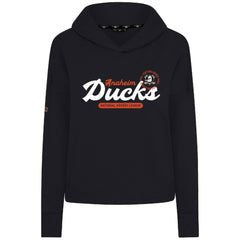 NHL Black Anaheim Ducks Levelwear Women's Sweet Monument Tri-Blend Cropped Pullover Hoodie
