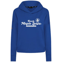 NHL Royal Toronto Maple Leafs Levelwear Women's Sweet Monument Tri-Blend Cropped Pullover Hoodie