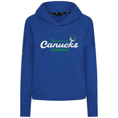 NHL Royal Vancouver Canucks Levelwear Women's Sweet Monument Tri-Blend Cropped Pullover Hoodie
