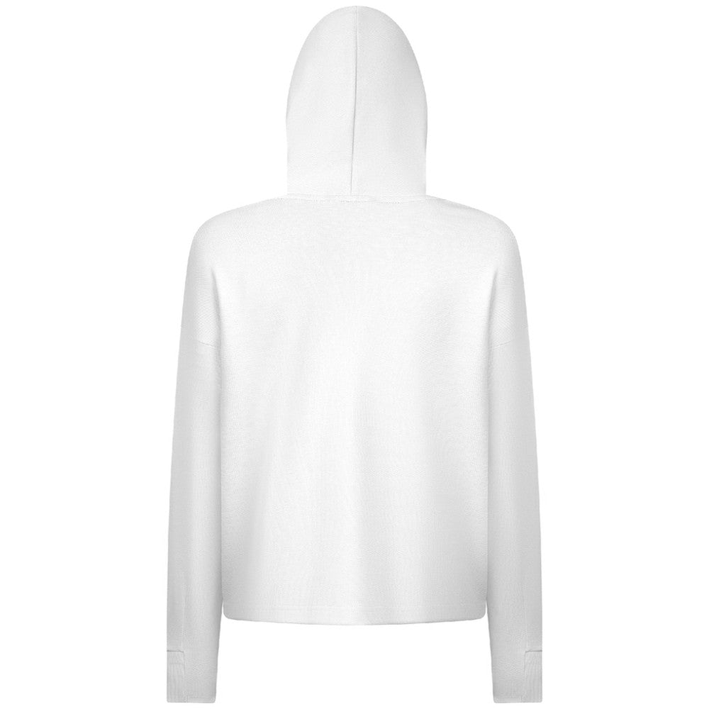 NHL White Seattle Kraken Levelwear Women's Sweet Banner Arch Tri-Blend Cropped Pullover Hoodie