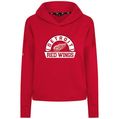 NHL Red Detroit Red Wings Levelwear Women's Sweet Banner Arch Tri-Blend Cropped Pullover Hoodie