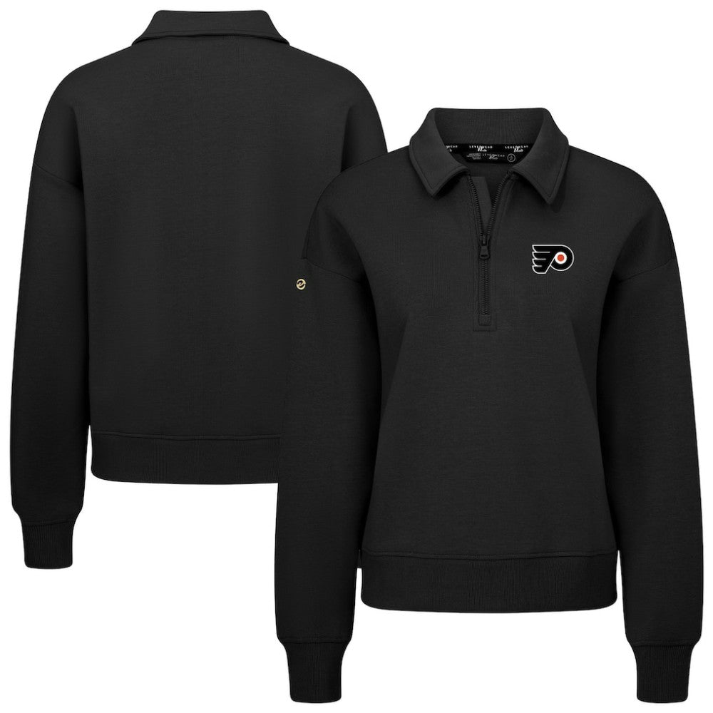 NHL Black Philadelphia Flyers Levelwear Women's Canmore Quarter-Zip Pullover