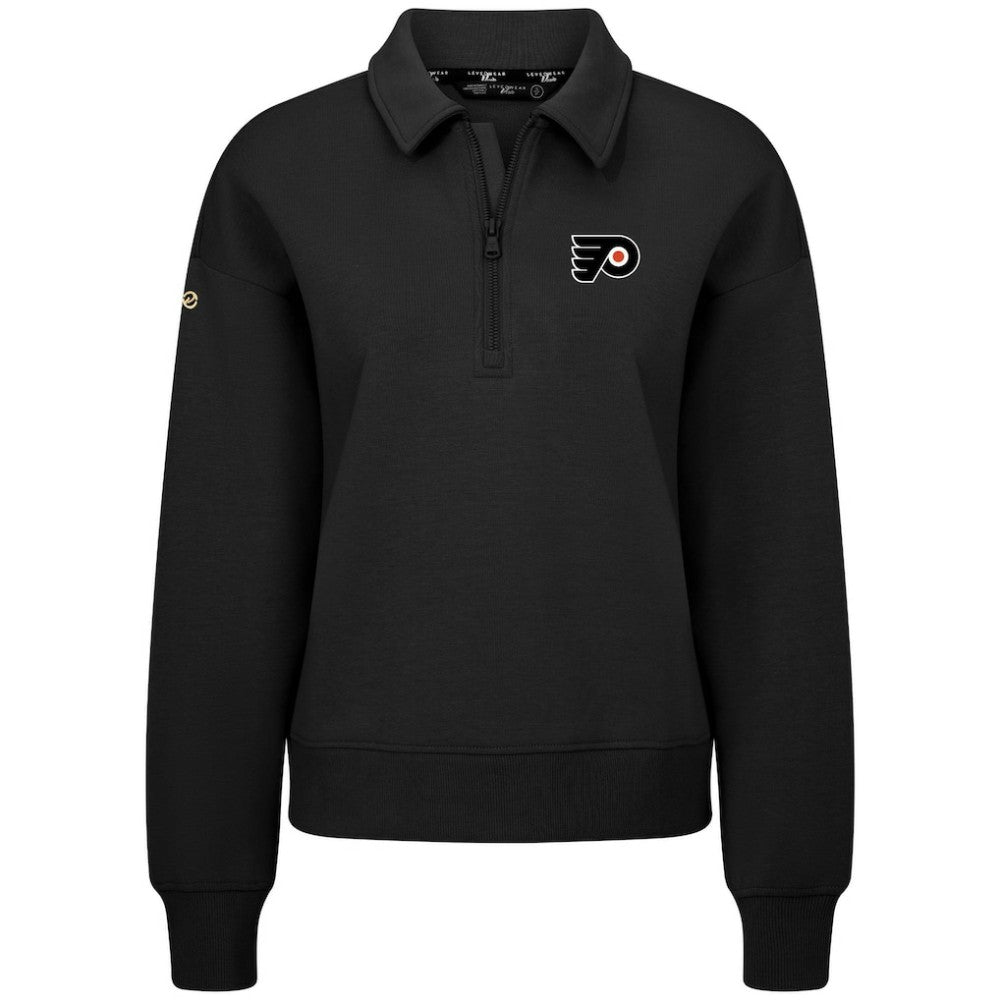 NHL Black Philadelphia Flyers Levelwear Women's Canmore Quarter-Zip Pullover